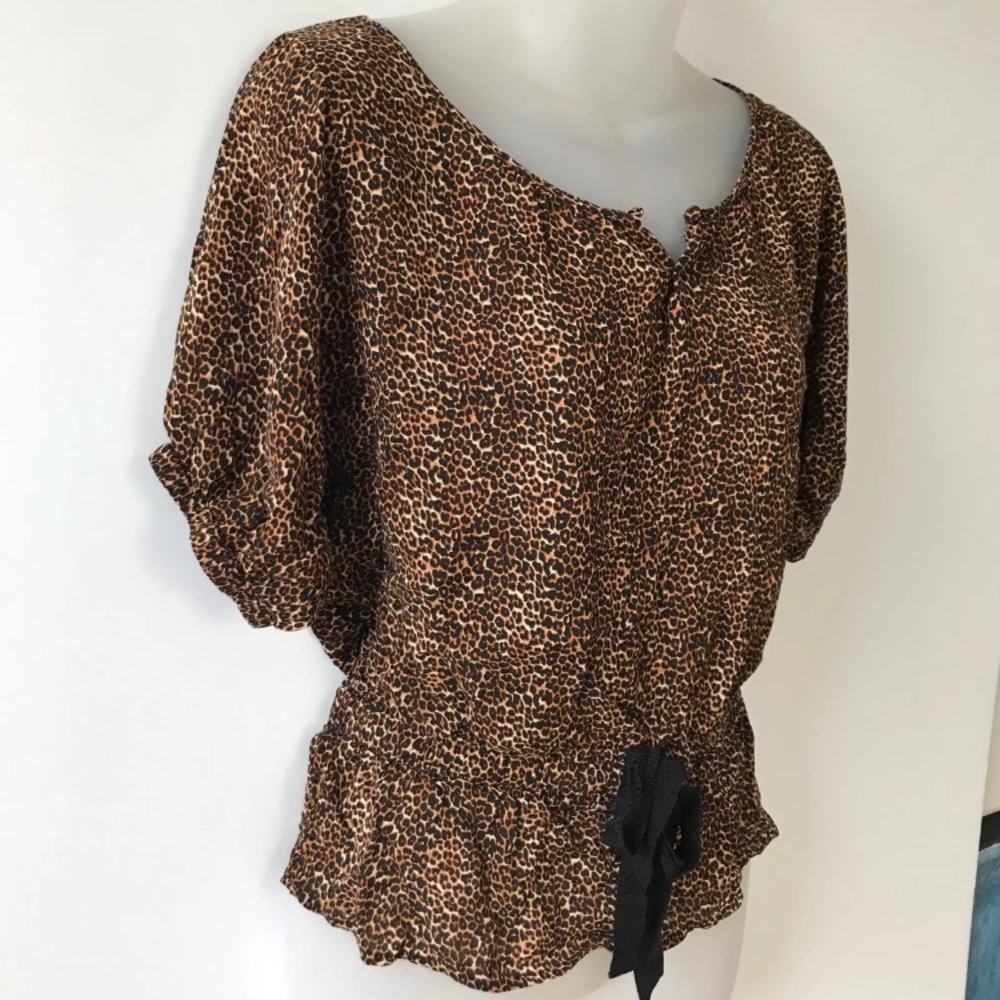 Express Leopard Print Top - Picture 2 of 4